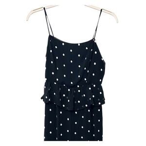 ANTHROPOLOGIE Rosie Peplum Embroidered Floral Jumpsuit Small